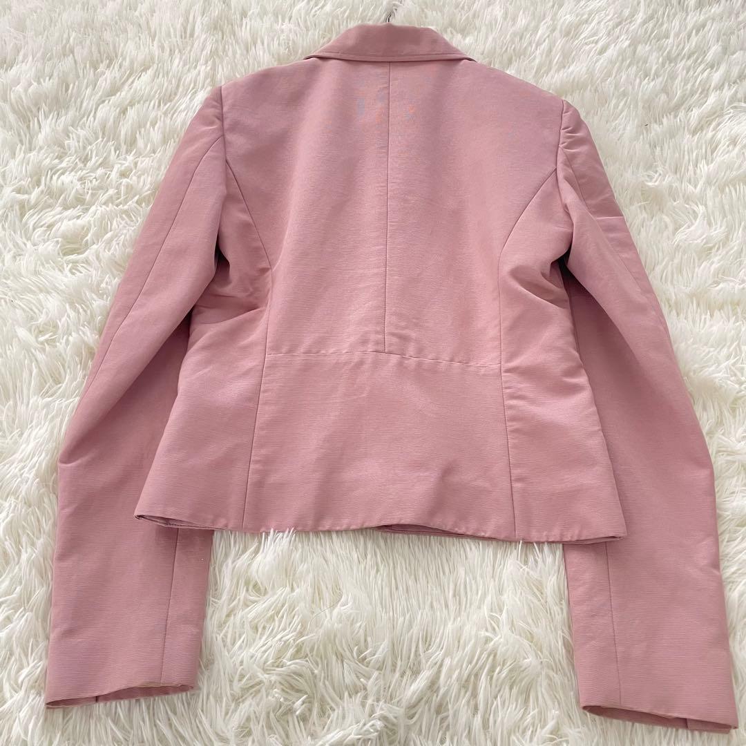 ガリアーノ テーラードジャケット 42 ペインテッドボタン ピンク系
