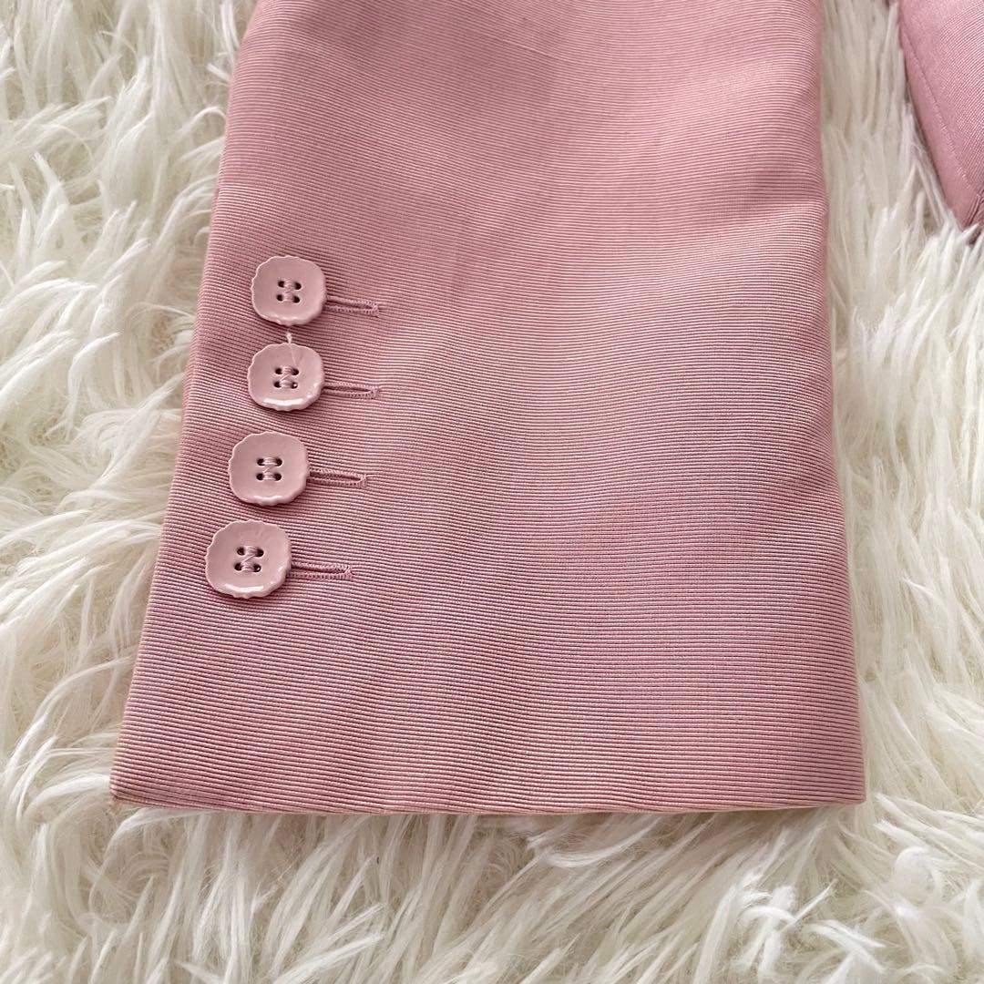 ガリアーノ テーラードジャケット 42 ペインテッドボタン ピンク系