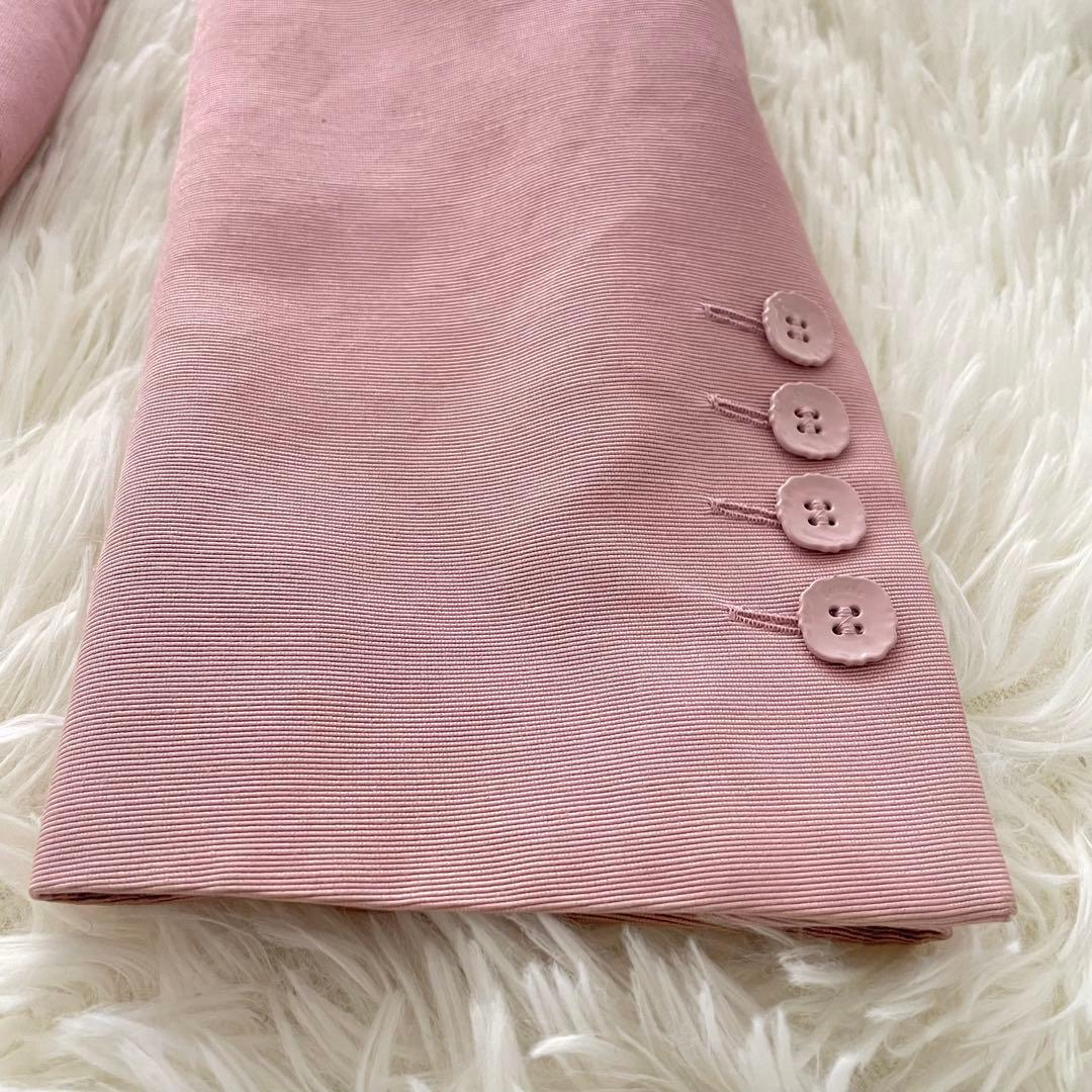 ガリアーノ テーラードジャケット 42 ペインテッドボタン ピンク系