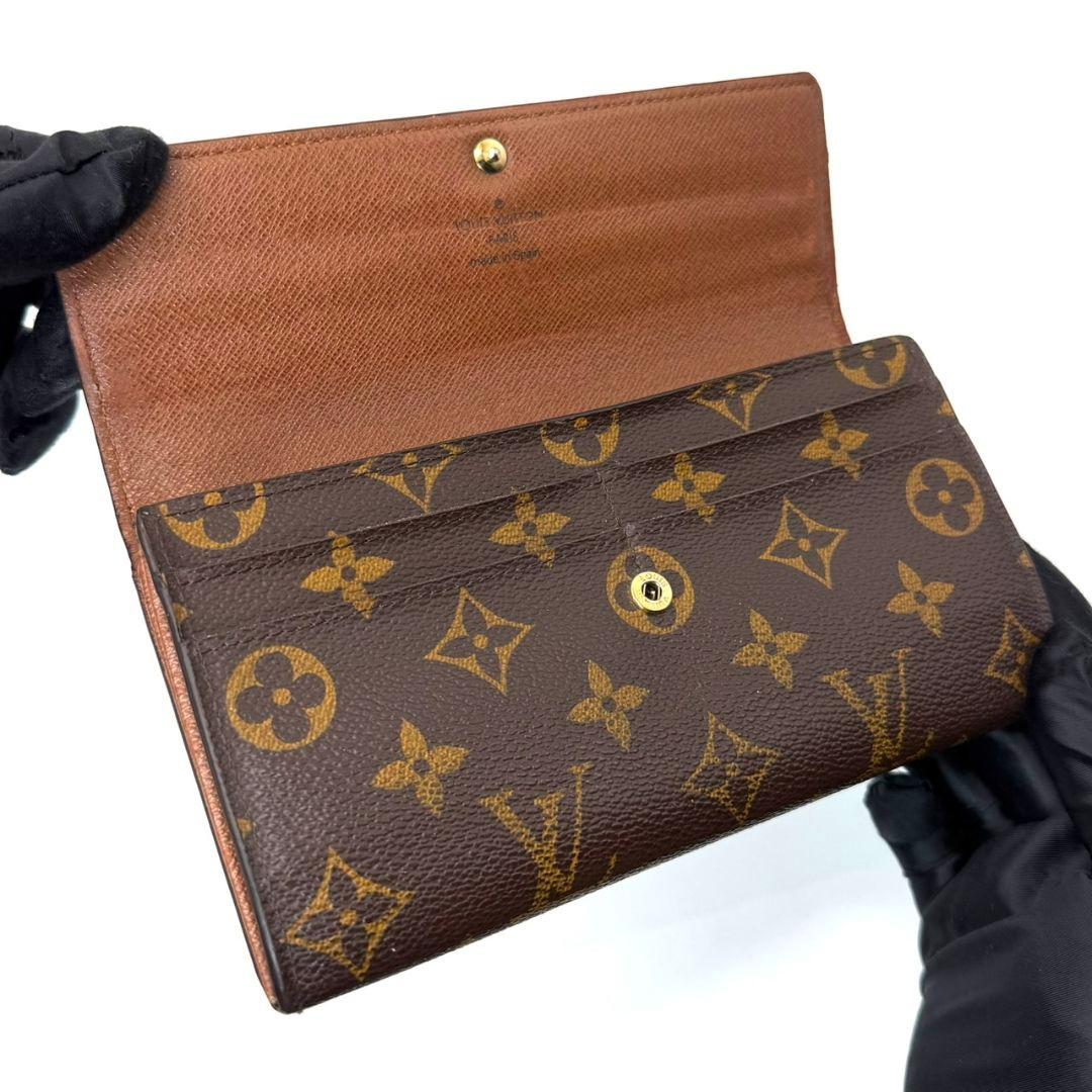 美品 ルイヴィトン モノグラム ポルトフォイユ サラ 10カード 財布 茶色 .