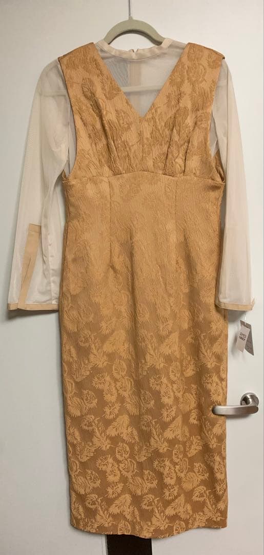 【AIMER 】イエローレースマキシドレス Sサイズ