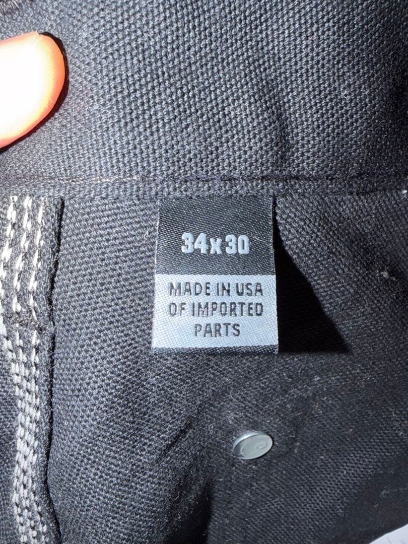 カーハート　ダブルニー　W34L30 ブラック