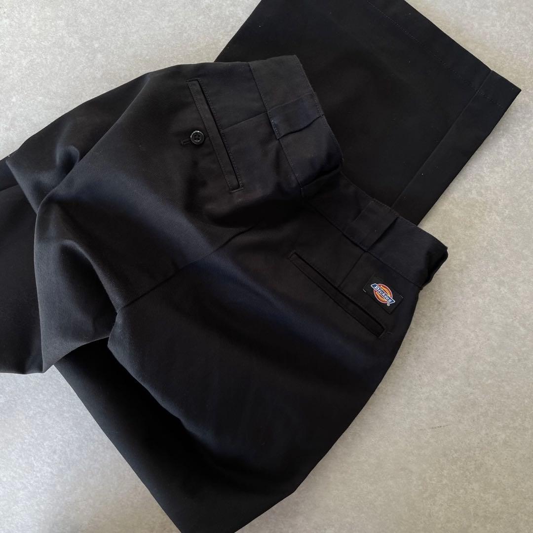 ok.soon×dickies ワイドチノパンツ (ブラック)