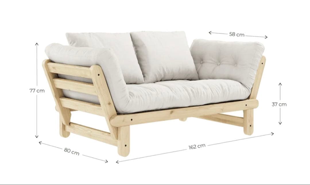 【最終値下げ】北欧 Beat ソファベッド 2人掛け