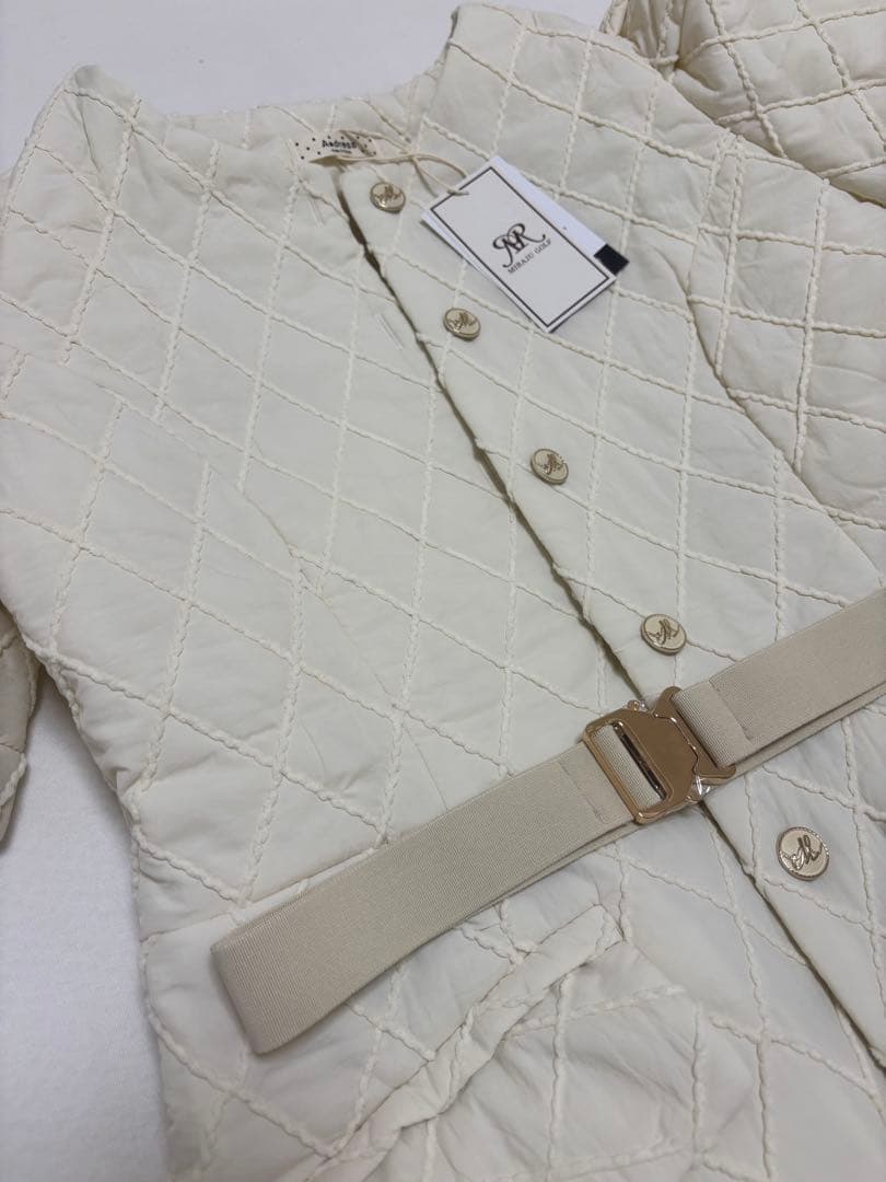 りっくん　ミラージュゴルフ　パフスリーブキルティングワンピース