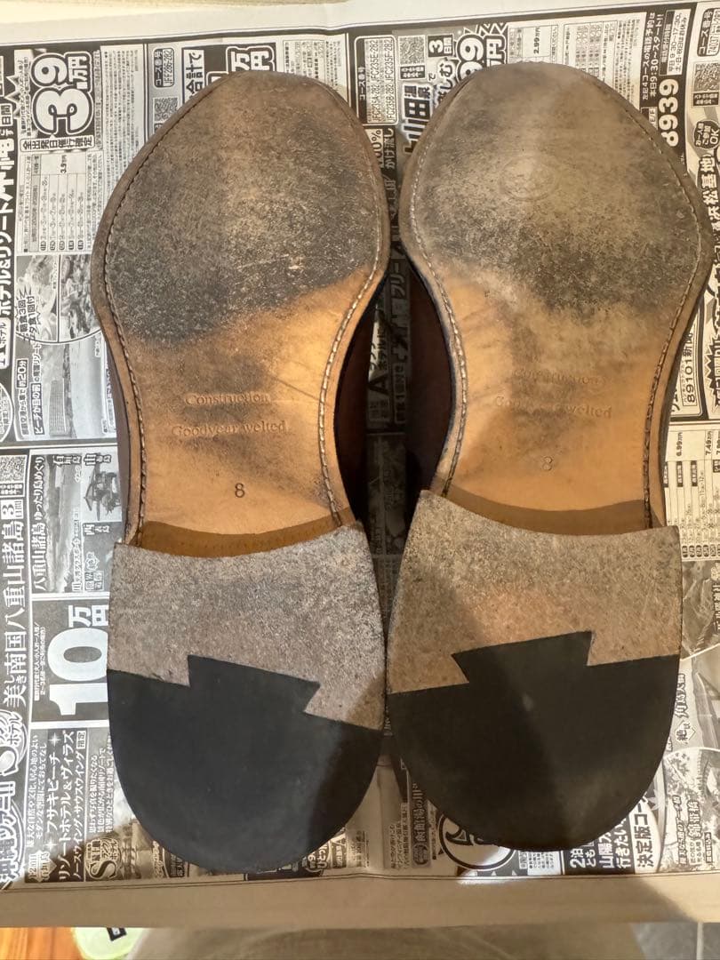 ユニオンインペリアル　ストレートチップ　サイズ8