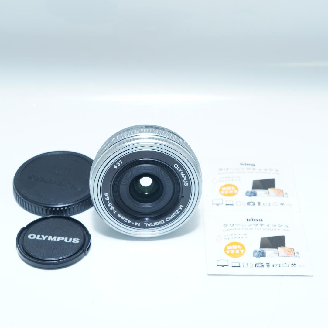 ★動画でも大満足★オリンパス14-42mm EZ パンケーキ　シルバー