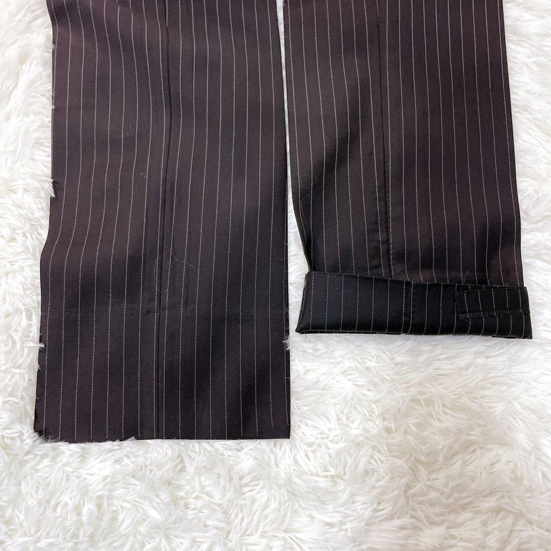 美品 ポールスミス ゼニア生地 スーツ M 黒 ストライプ セットアップ