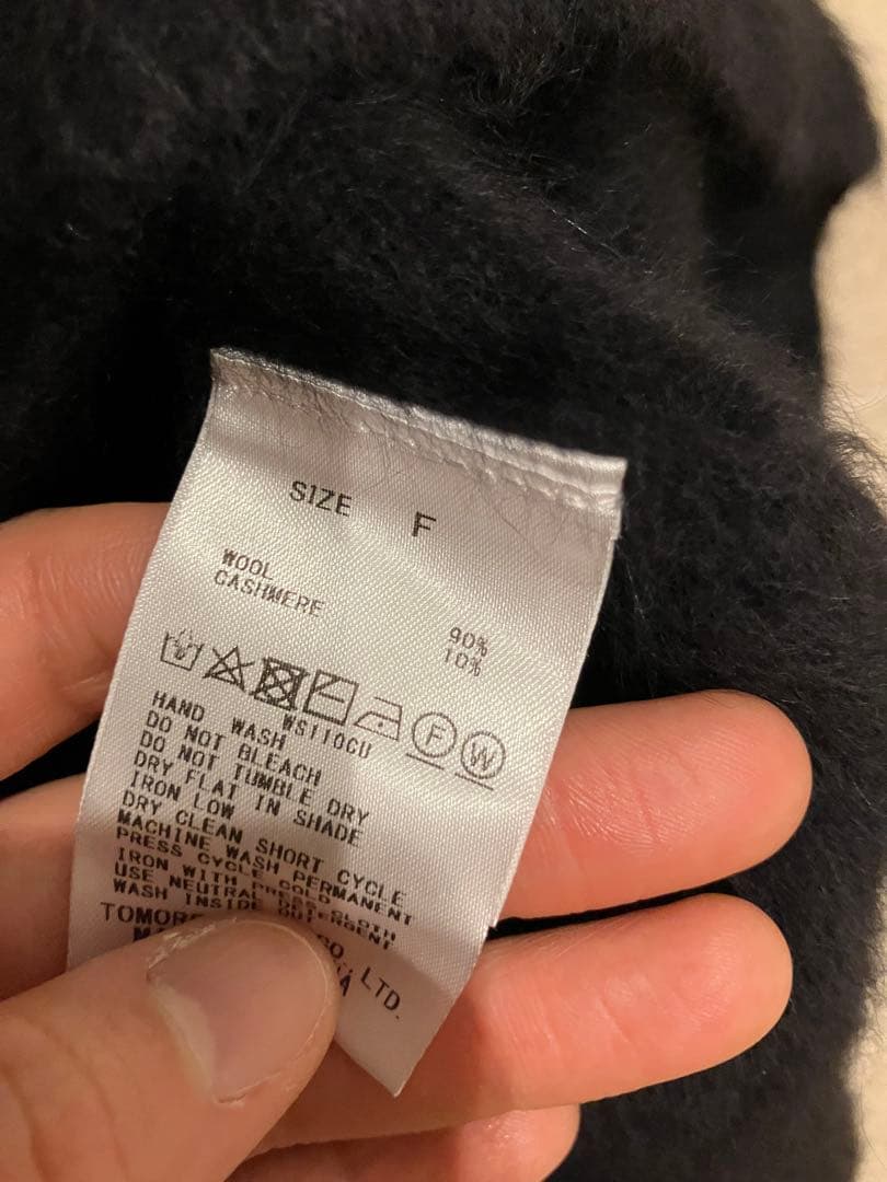 デプレ　カシミヤフォックス　ニットベスト　ブラック