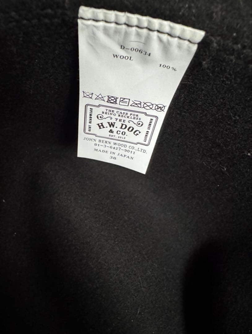 THE H.W. DOG & Co. トラベラーズハット ウールハット ブラック