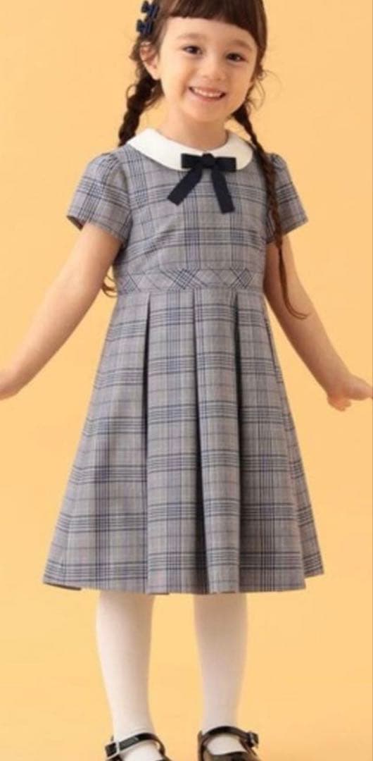 【ほぼ未使用】BEAMSmini セレモニーワンピー+ボレロセット120襟汚れ有