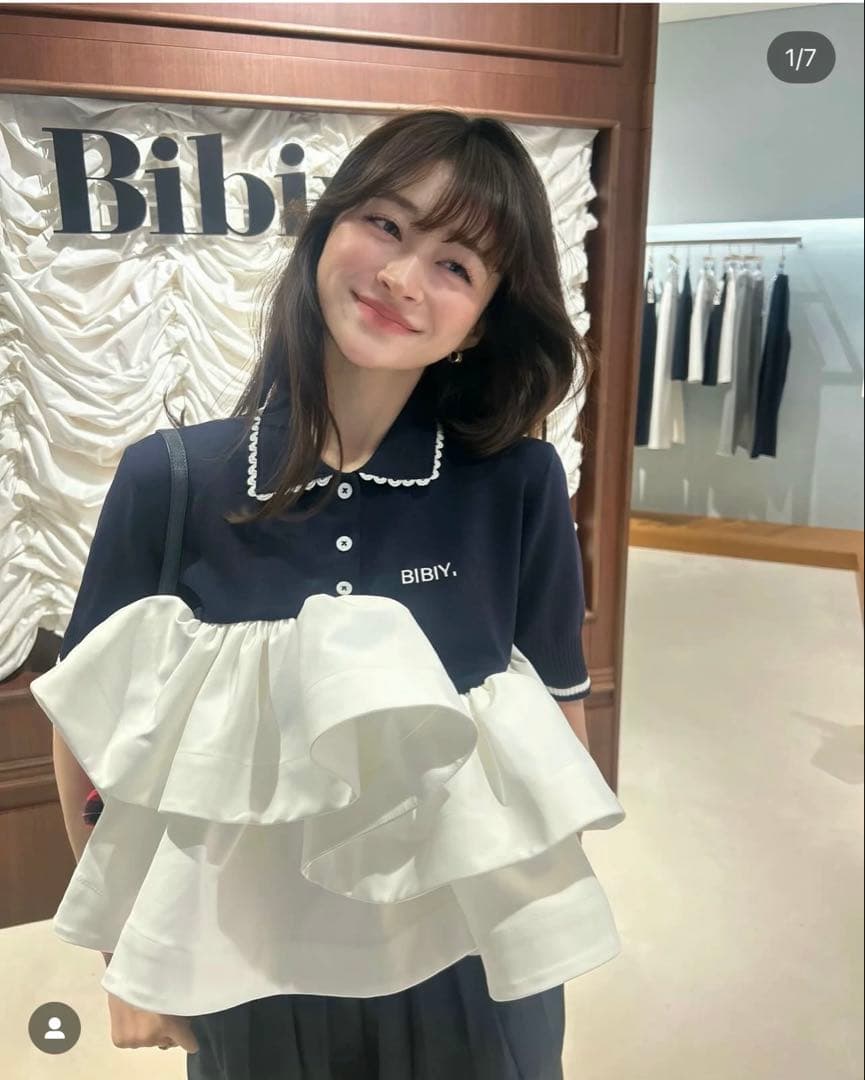 bibiy ポロペプラムトップス