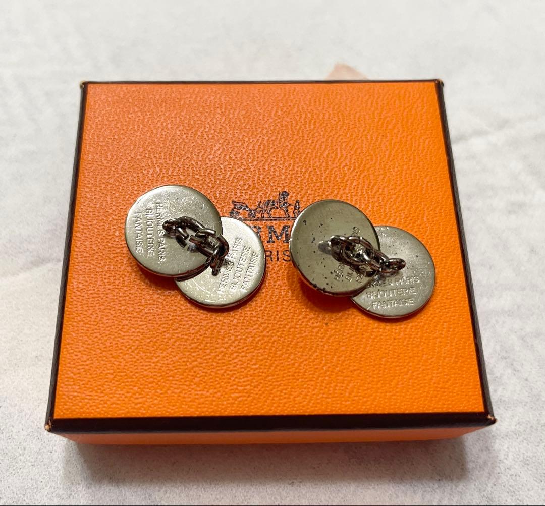 か*ず様 美品！値下げ！HERMES 型カフリンクス シルバー