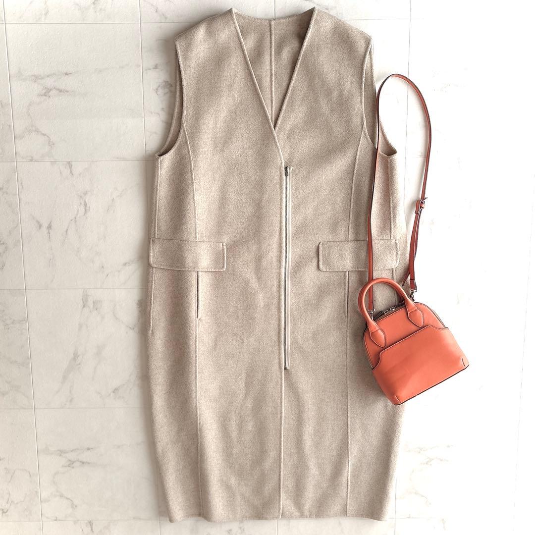 美品✨LOHEN バックタックロングリバージレ ベージュ