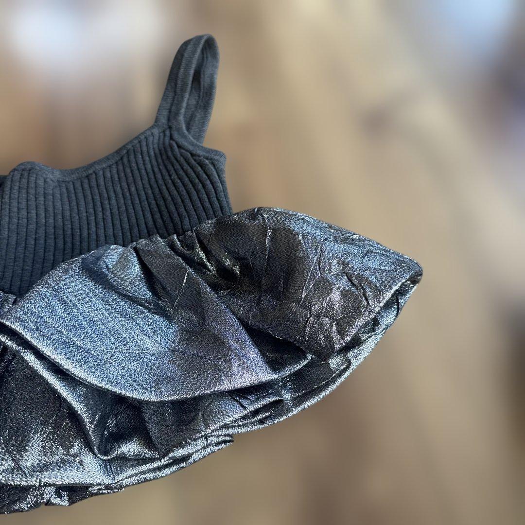 リブ編みフリルビスチェ ommo