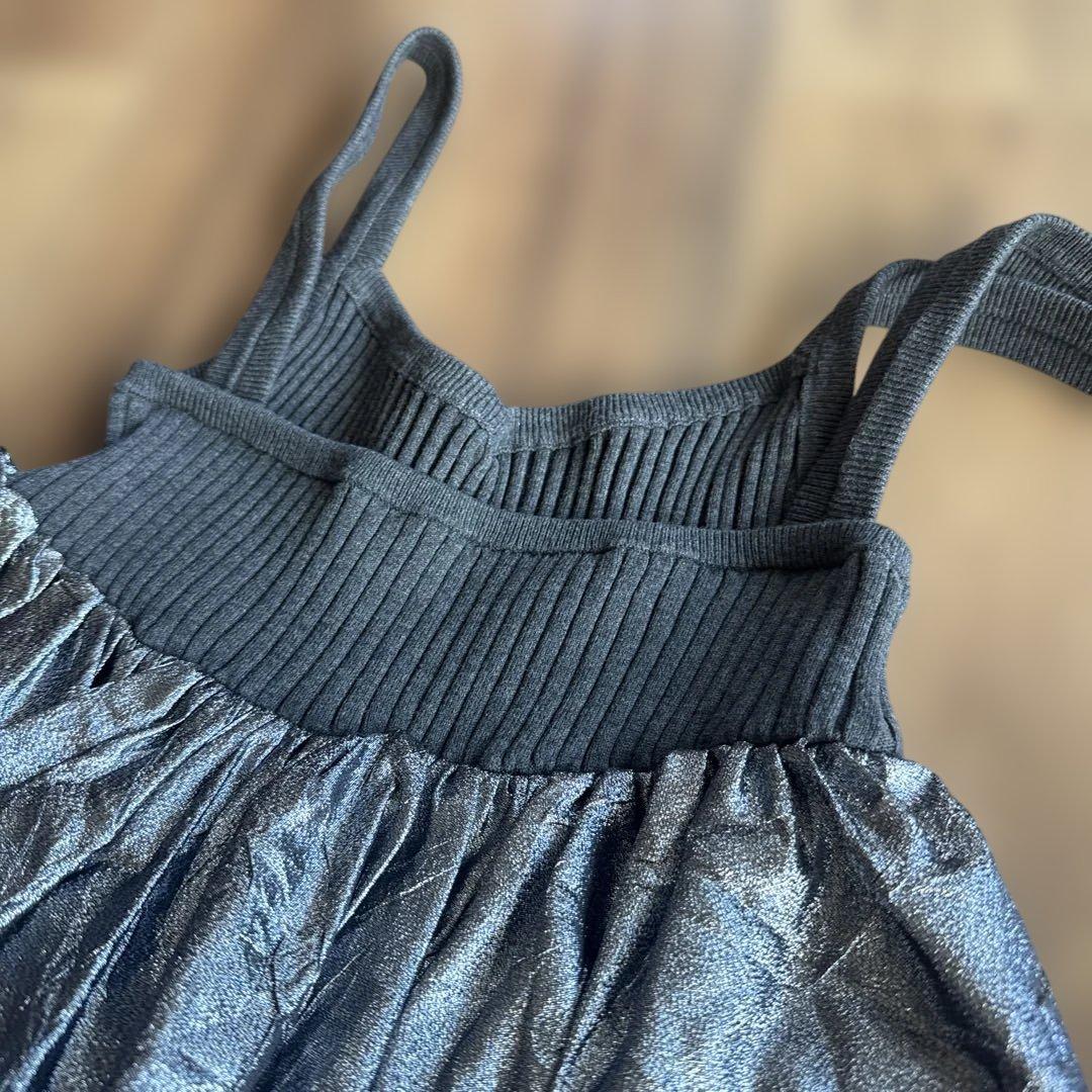 リブ編みフリルビスチェ ommo