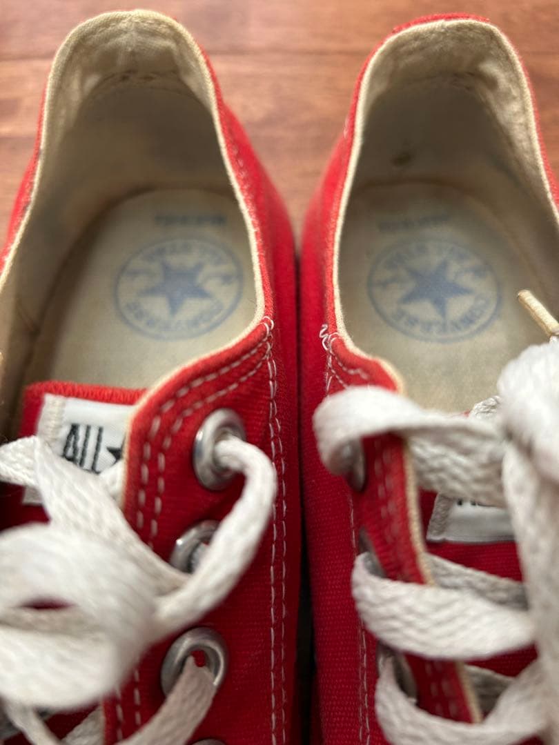 ALL STAR 赤 キャンバス スニーカーMade in USA 90s