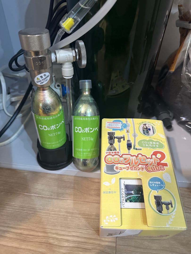 ガラス水槽 水槽台 LED照明 外部式フィルター CO2システム付き フルセット