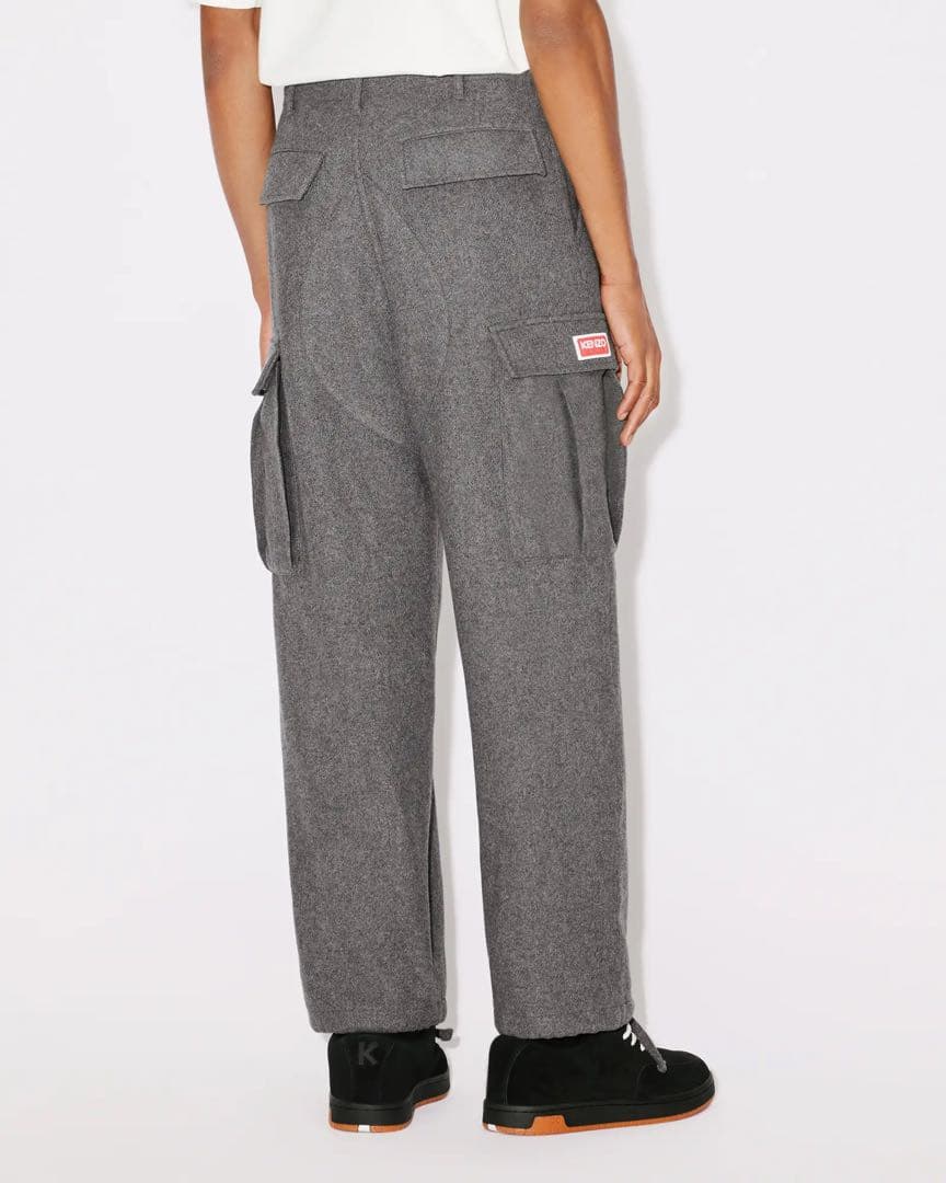KENZO NIGO ウール混紡 カーゴパンツ グレー