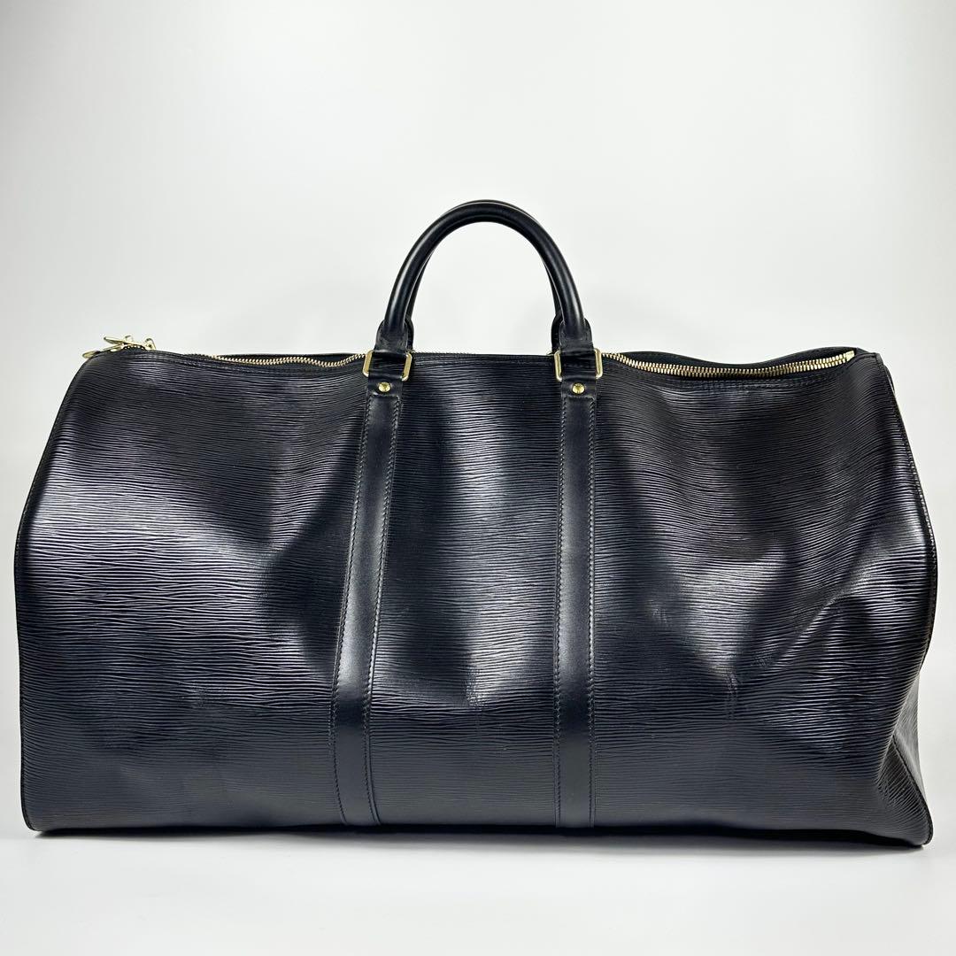 LOUIS VUITTON エピ キーポル55 ボストンバッグ 黒 保存袋