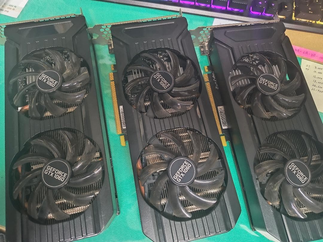 ⚠️ジャンク品⚠️GTX 1060 Dual 3GB グラフィックボード　3枚