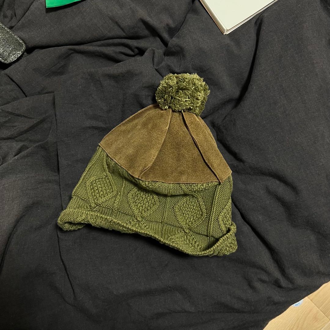 【希少】Kapital 5G Himalayan Cap ニット レザー