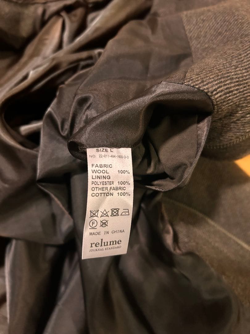 未使用に近い　ジャーナルスタンダード relume ハンティングブルゾン　L