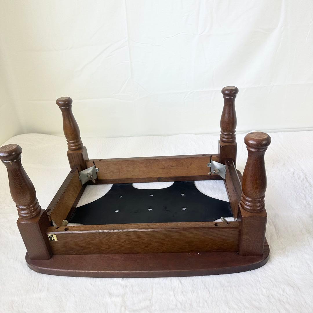 ✨飛騨産業✨キツツキマーク 花柄オットマン