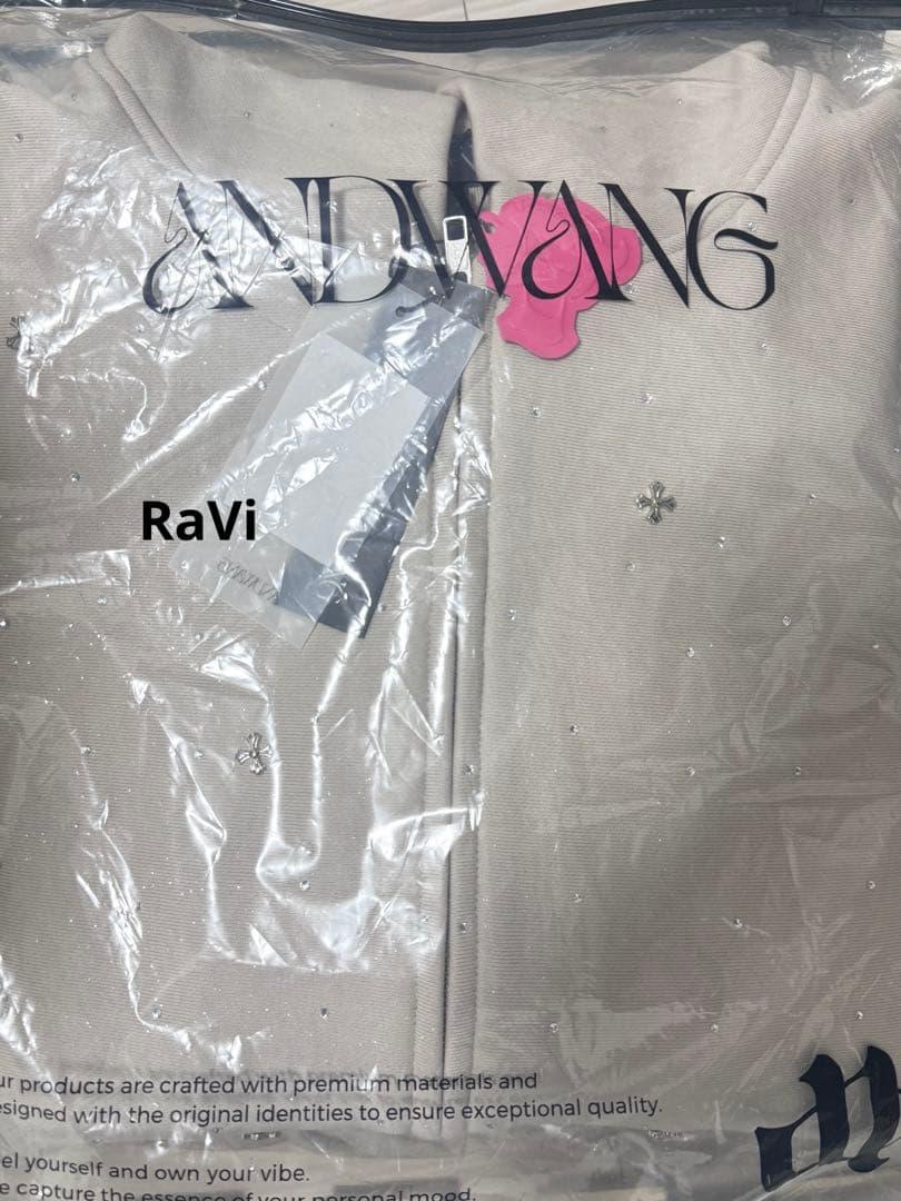 andwang kirakira juwel zip up パーカー スカート