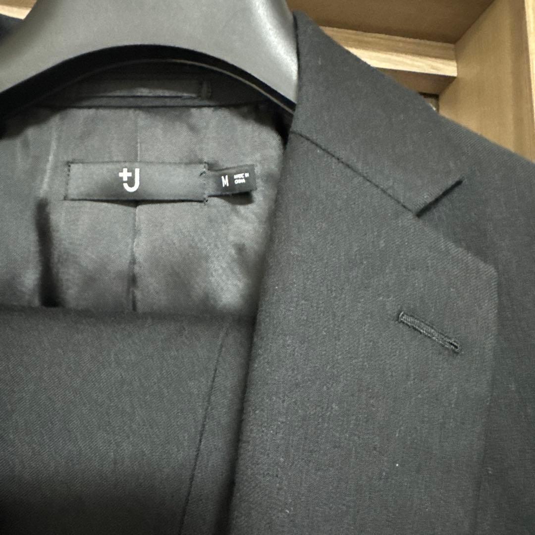 +J ウールジャケット ウールパンツ ブラック M 79 ユニクロ