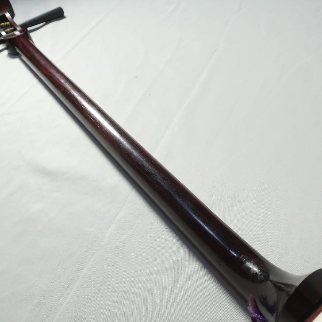 三味線 中棹 ハードケース 撥 予備弦 民謡本 付属 地唄 和楽器 E22