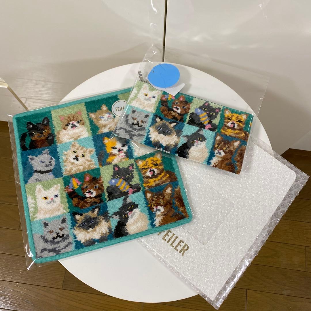 【新品未使用】FIELER フェイラー ルック！マイキャット ハンカチ&ポーチ