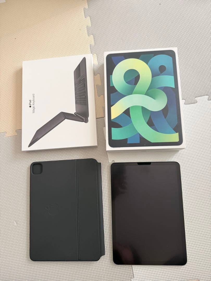 iPad Air4 256GB Green、マジックキーボード11インチ