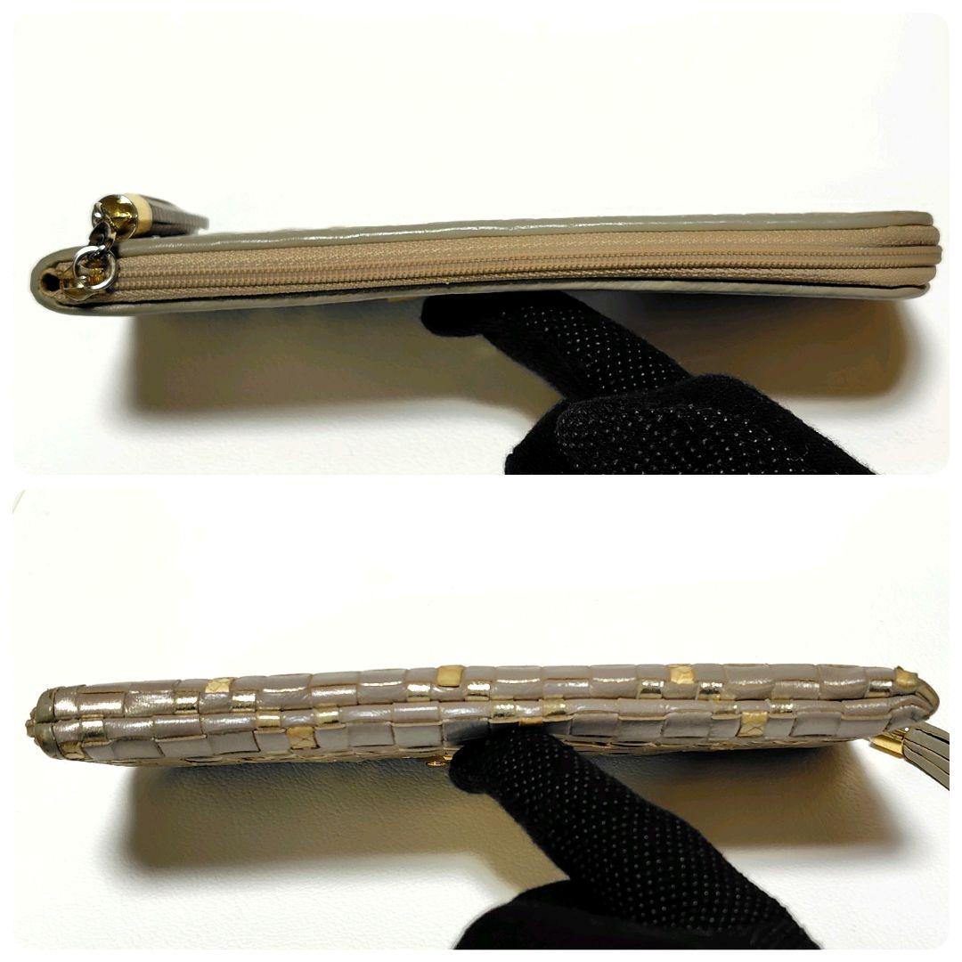 ATAO　長財布　メモリアルシャンパン　リモ　パイソンルーク　編み込み　金ロゴ