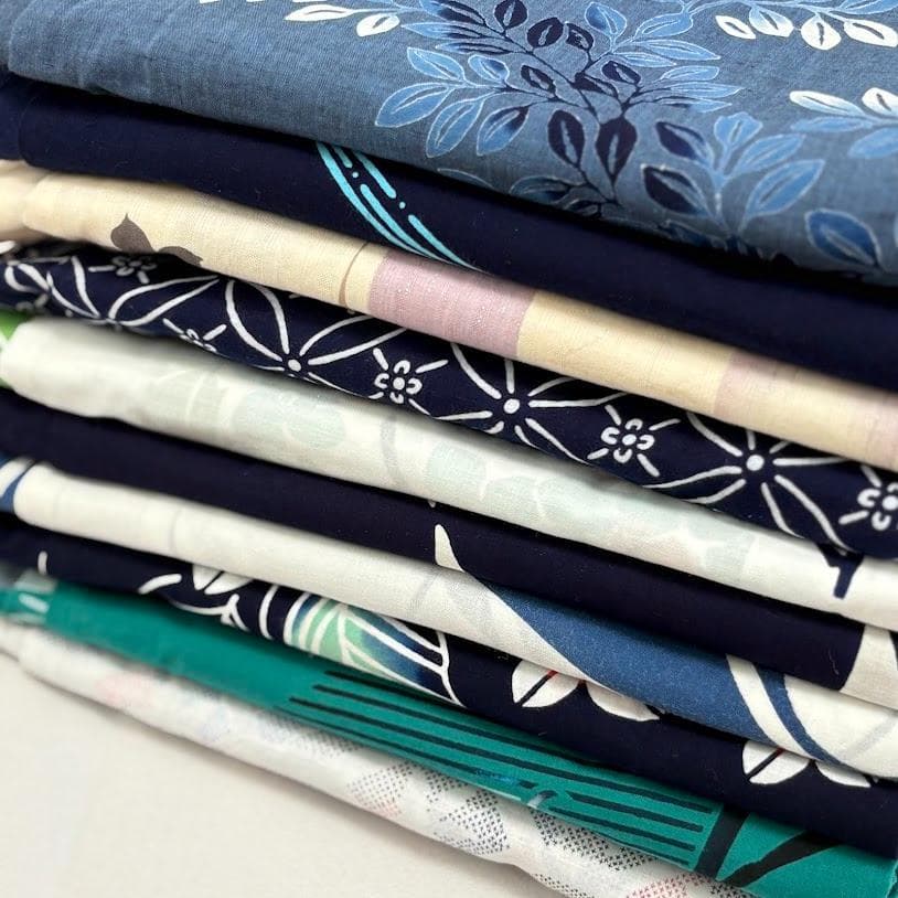 ゆりのはな　浴衣　女物　１０点　まとめ売り　着用可能～少々汚れ有り　綿　G708