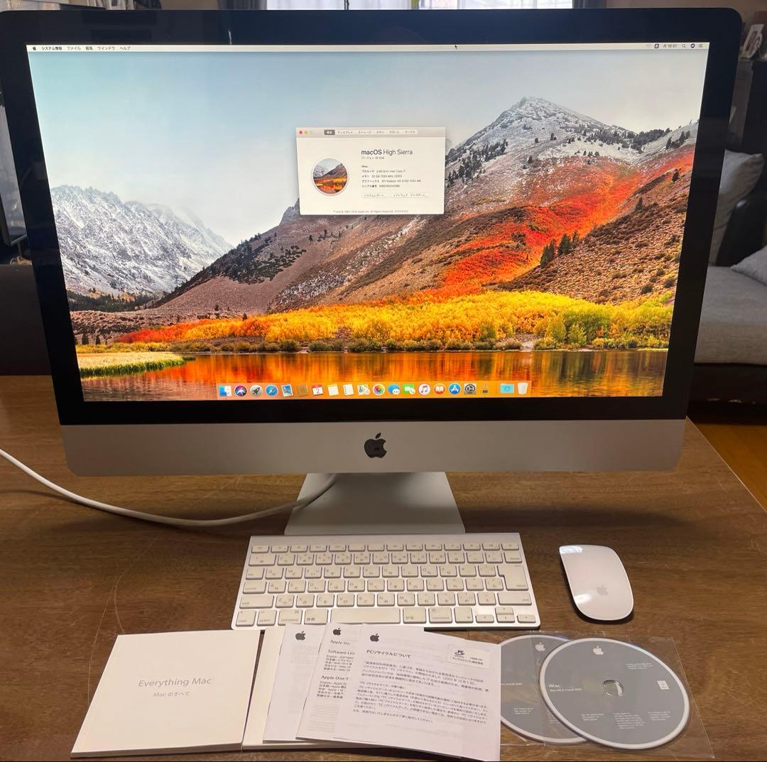 Apple iMac 2010 core i7 32GB 1TB 27インチ