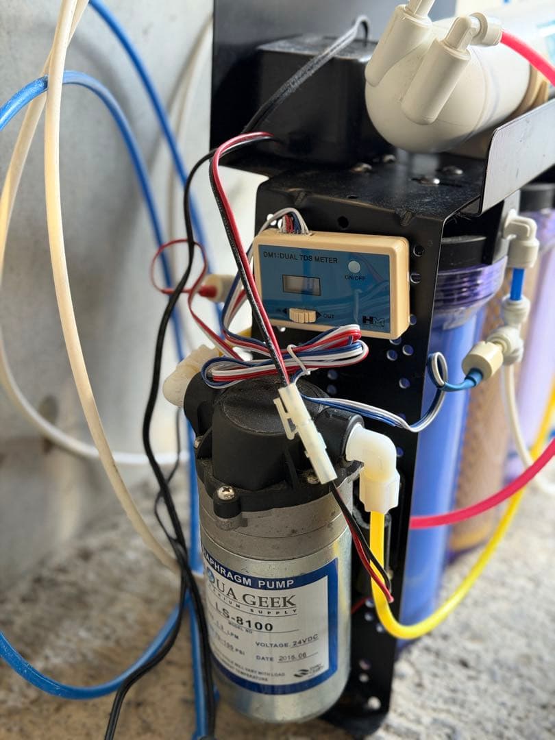 クロノスレイン アクアギーク RO浄水器 説明書、箱あり 加圧ポンプ付き RO水