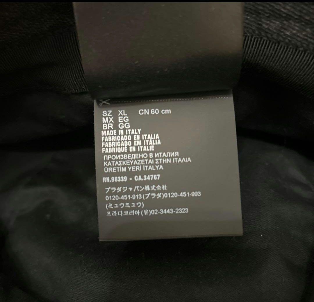 プラダ　ブラックデニム　ハット　XL