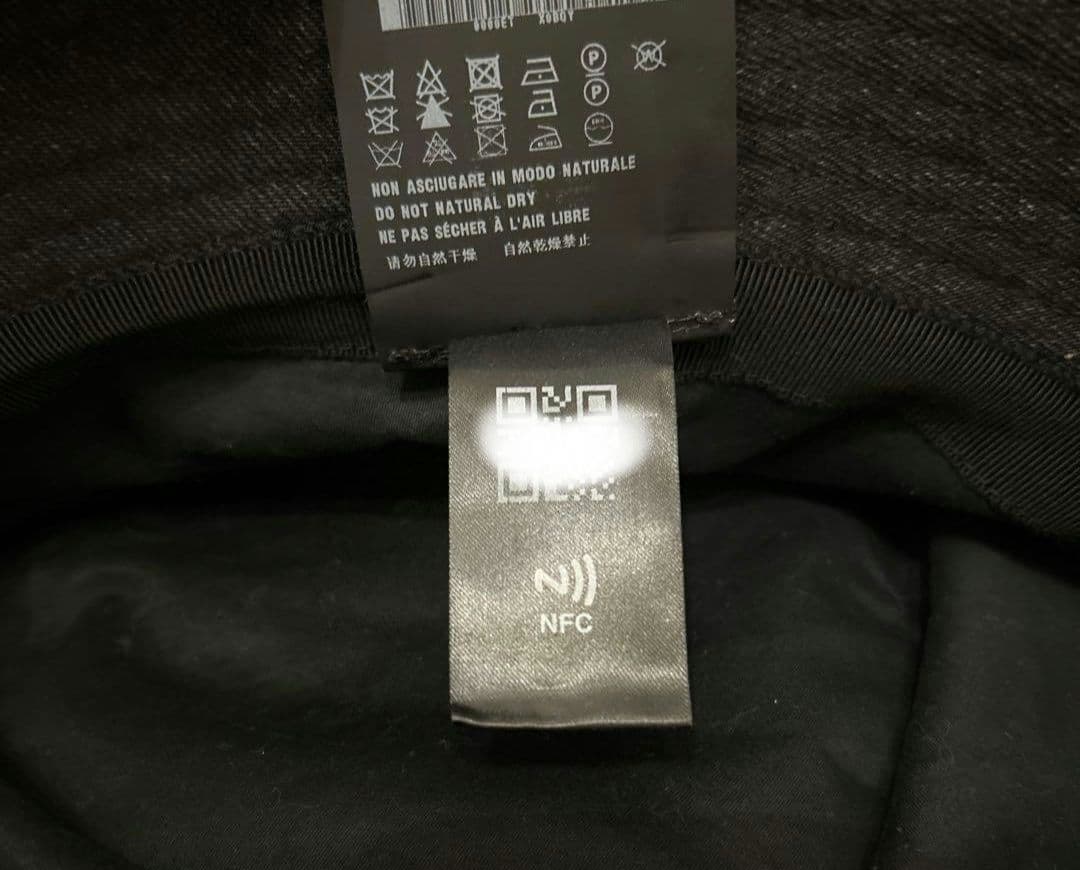 プラダ　ブラックデニム　ハット　XL