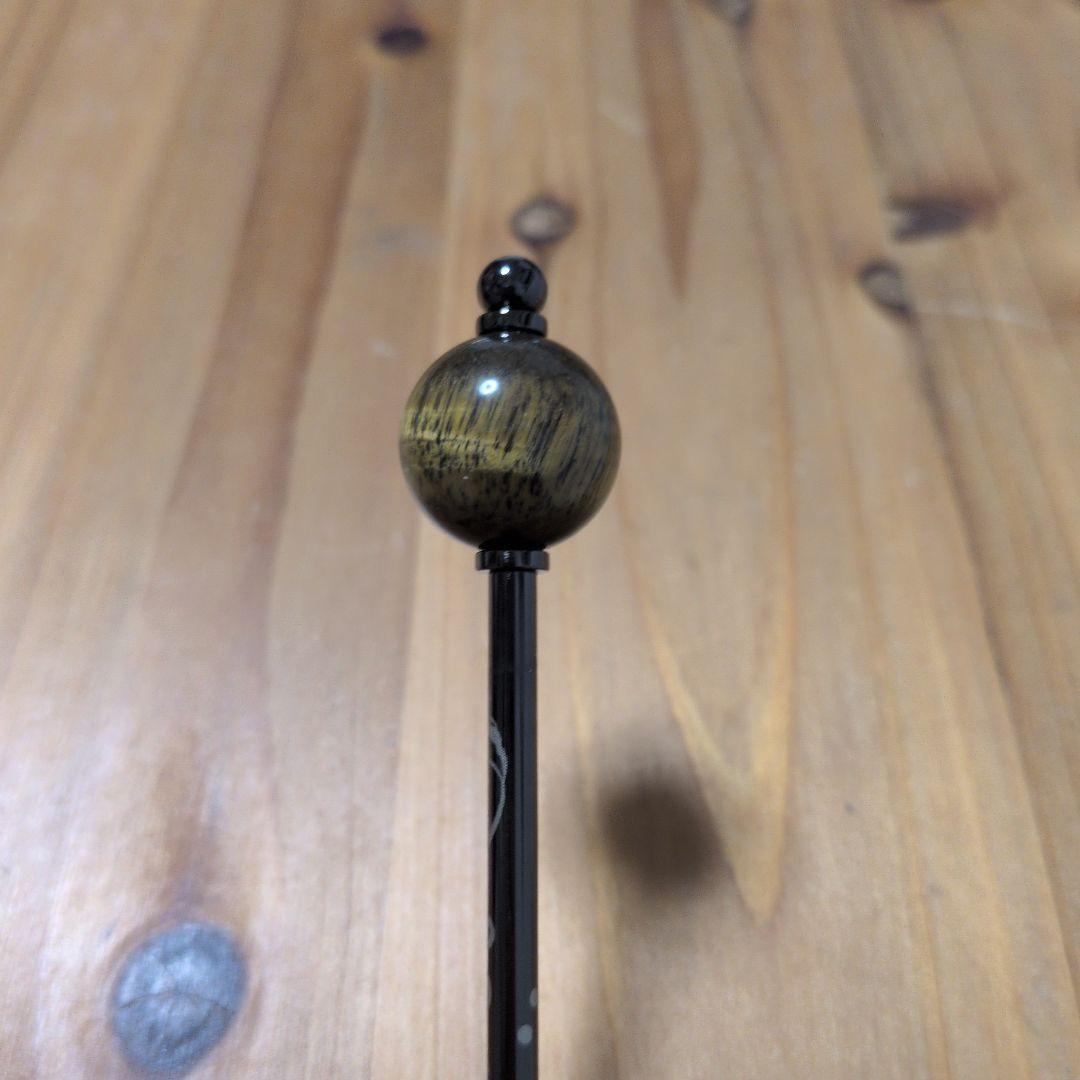 かんざし屋wargo「ichirin簪タイガーアイ＆煙管簪＆日本刀笄一本簪-亀」