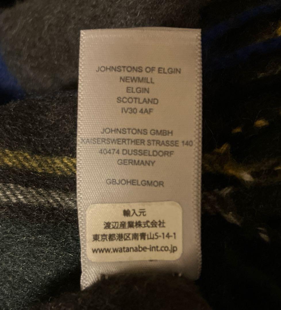 【試着のみ】Johnstons チャコールグレースチュワート　 ストール　大判