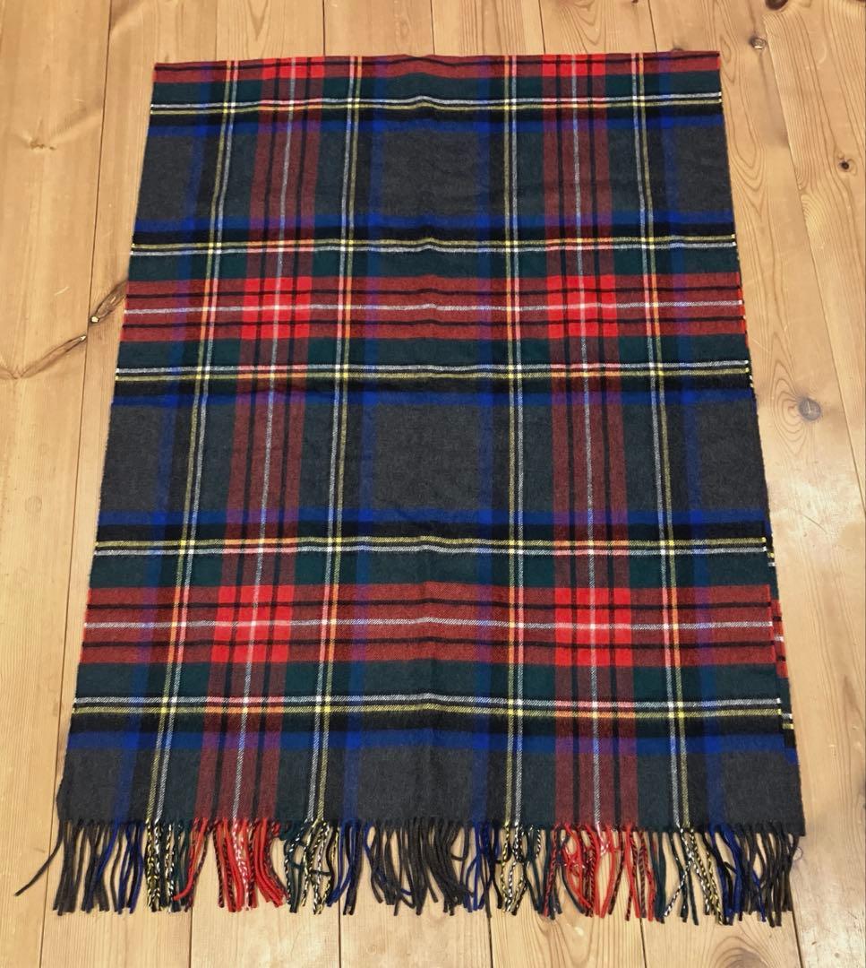 【試着のみ】Johnstons チャコールグレースチュワート　 ストール　大判