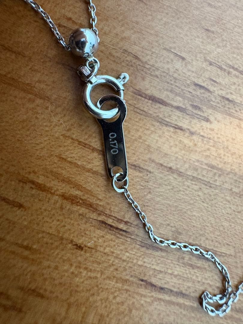 の*み様 4℃ プラチナPT石付ネックレス　ダイヤ　鑑定書つき