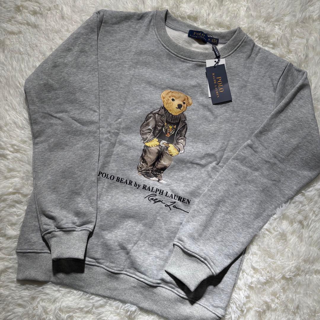 Mサイズ ポロラルフローレン ポロベア スウェット グレー メンズ レディース