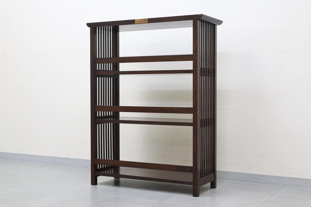 松本民芸家具 117型 書棚 本棚 飾り棚 棚 シェルフ 格子 水目桜 無垢材