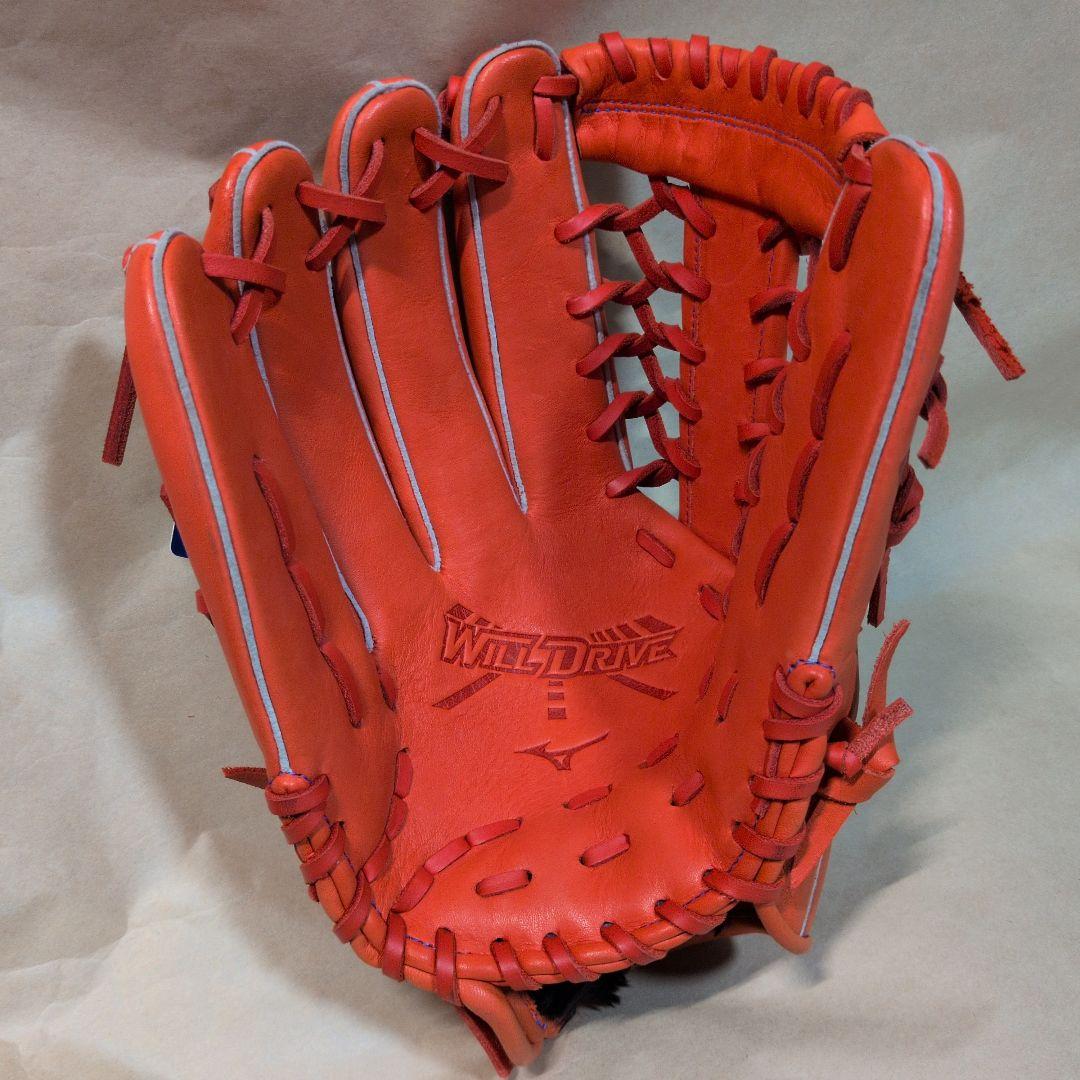 Mizuno:左投げ:軟式グローブ:スプレンディッドオレンジ:サイズ14:外野手