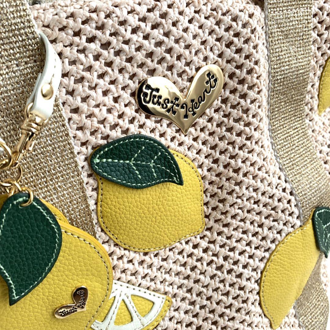 Think Bee! カゴ トートバッグ レモン チャーム付き