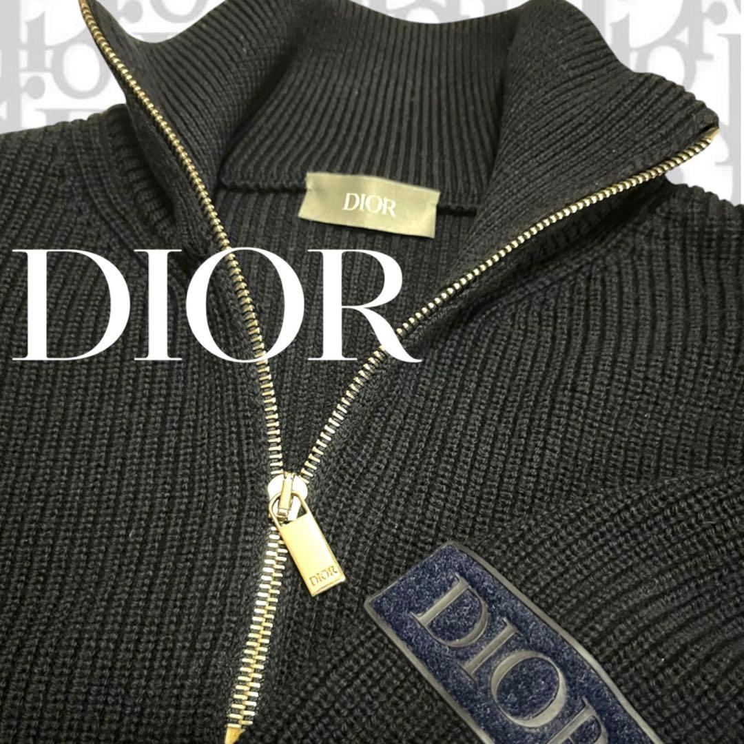 ひ*げ様 DIOR ディオール ハイカラー ジップセーター メンズ レディース