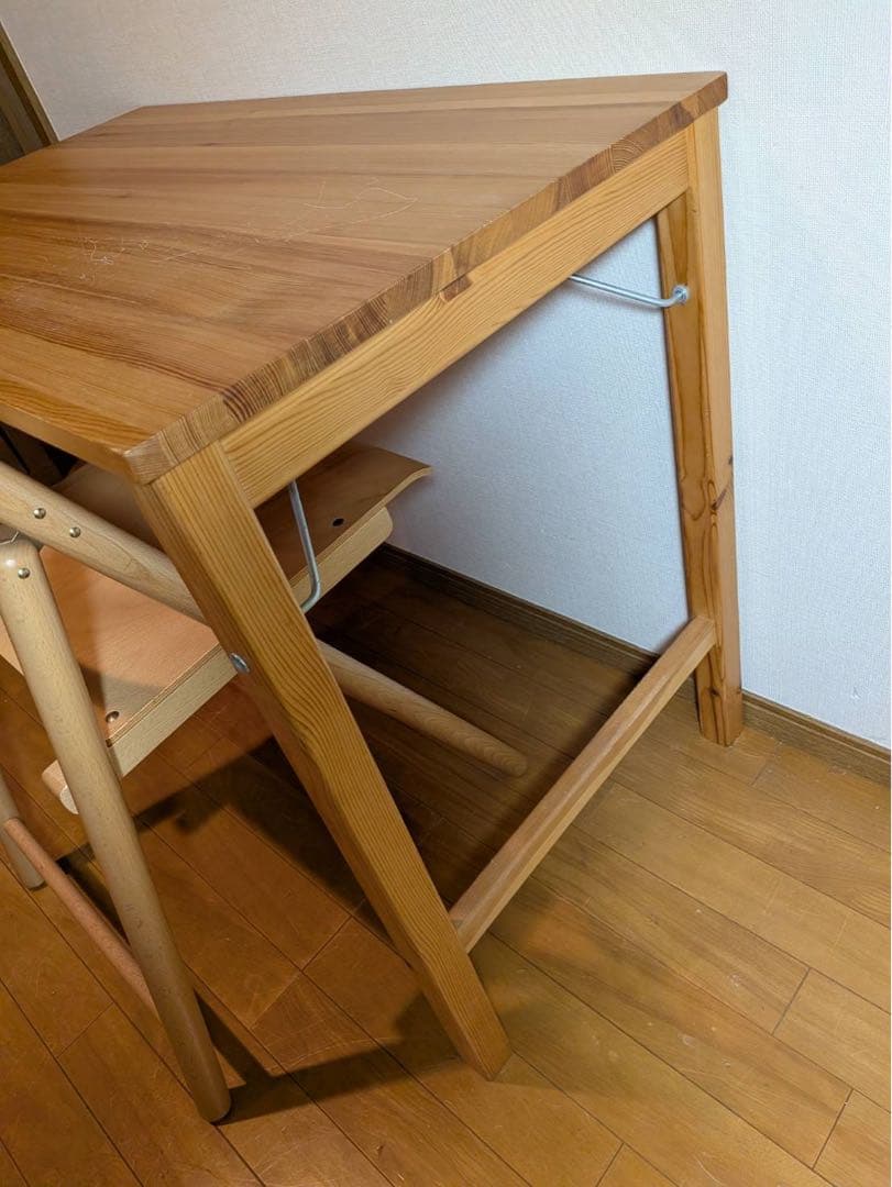 ■送料込■無印良品 折りたたみデスク イス 木製コンパクトテーブル チェア 椅子