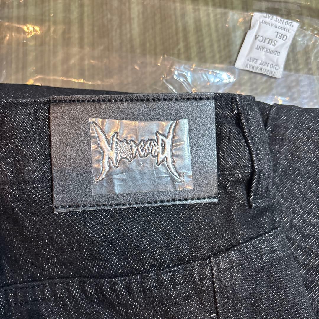 凌*様 NOREMID リジットバギーデニム　ブラックレッド　 Sサイズ